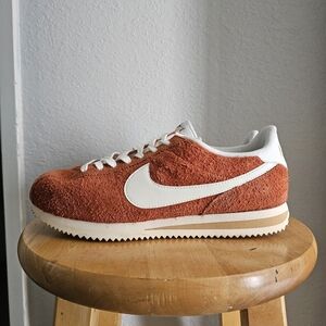 Nike Cortez Suede Sneakers in Burnt Orange
